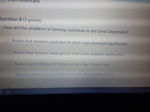How did problems in farming contribute to the Great Depression Plz answer fast