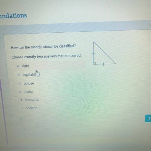 Will get brainlist answer How can the triangle shown be classified? Choose exactly two answers that