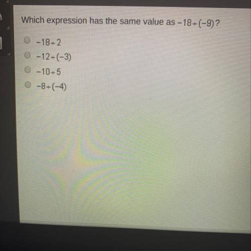 Which expression has the same value as -18+(-9)?