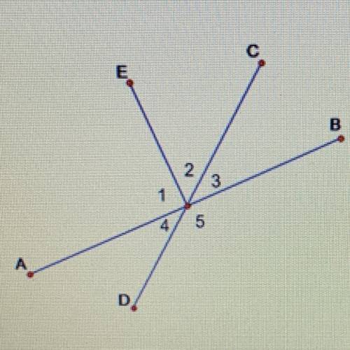 Which of the following is a pair of vertical angles?
