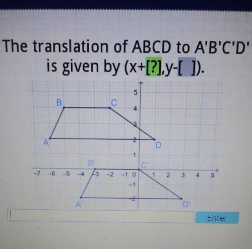 The translation of ABCD to A B C D is given by