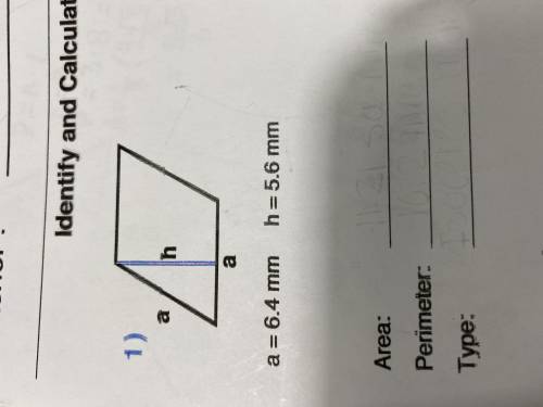 Identity and calculate area and perimeter for polygon.