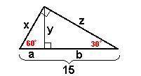 Find the missing part. y= z= b=