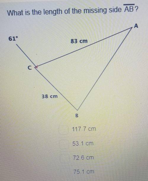 What is the length of the missing side AB?