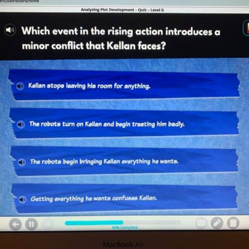 Which event in the rising action introduces a minor conflict that mellan faces? please hurry! will m