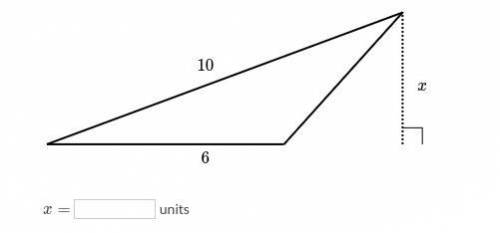 The triangle shown below has an area of 12. find x