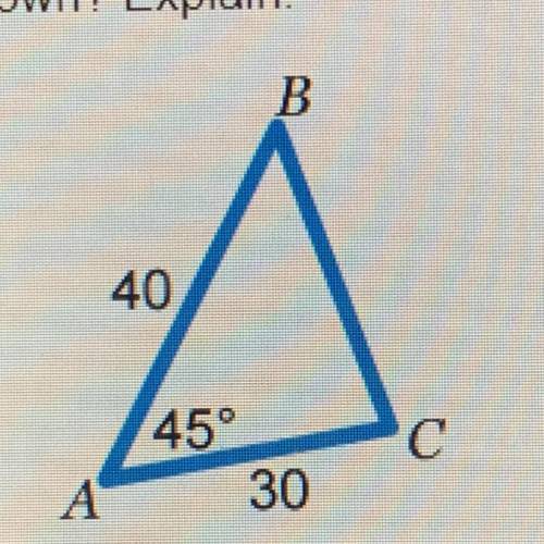 Can the law of dimes be used to solve the triangle shown? explain.