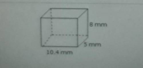 What is the volume of the rectangular prism Plz help asap