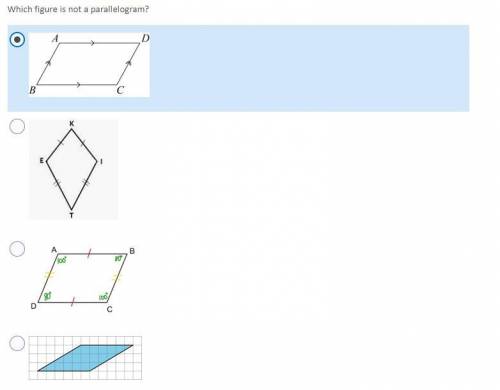 Which figure is not a parallelogram?