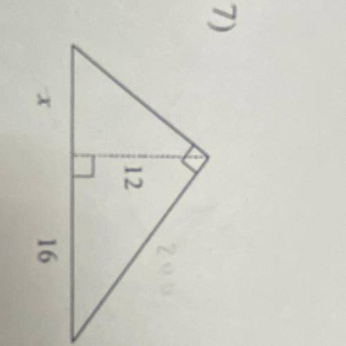 Similar right triangles - find the missing length