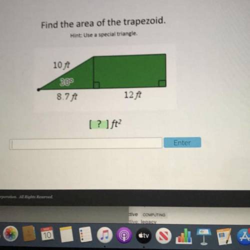 Please help me find the are of the trapezoid!