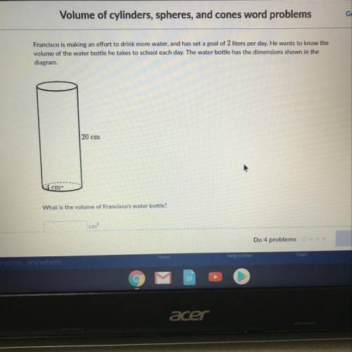 How do I find the volume of the cylinder??