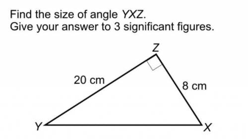 Find the size of angle xyz.give your answer to 3 significant figures