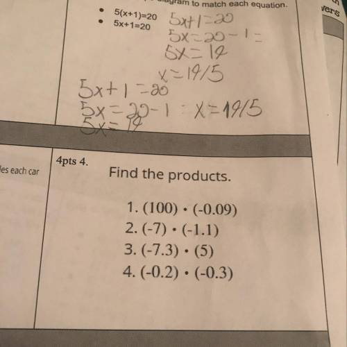 (100)• (-0.09) 7th Grade math