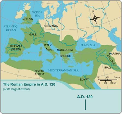 PLease help peas and carrots! :) At the height of the Roman Empire, what was the distance between th