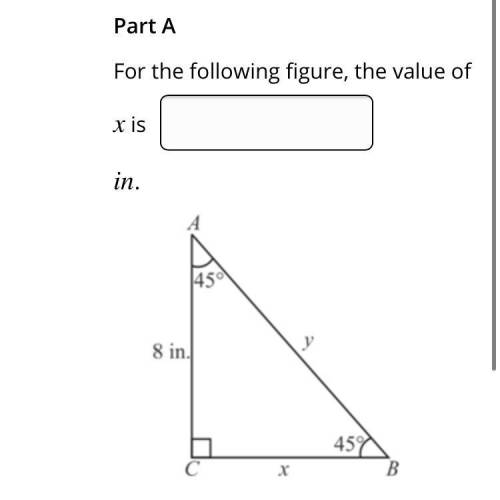 For the following figure what’s the value of x?