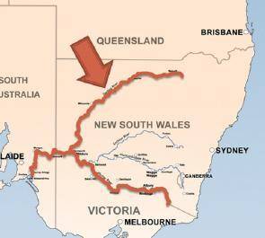 Nalyze the map below and answer the question that follows. A political map of southeastern Australia