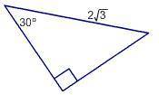Find the longer leg of the triangle. >3 >√3 >9 >√6
