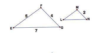 ΔEFG ~ ΔLMN. Find the similarity ratio of ΔEFG to ΔLMN. A) 1:4  B) 1:2  C) 2:1  D) 4:1