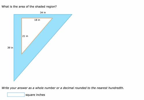 Area between two triangles. IXL geometry pls ! (will mark brainliest answer )