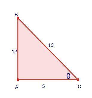 Find the sine ratio of angle Θ. Clue: Use the slash symbol ( / ) to represent the fraction bar, and