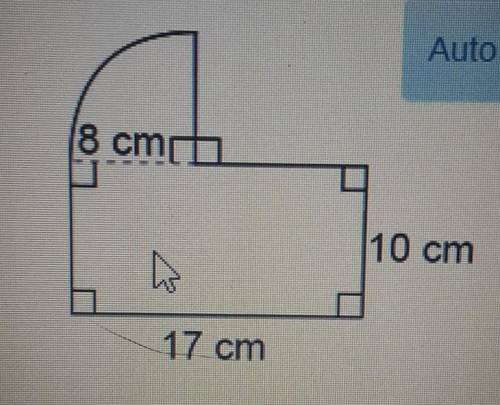 This figure consists of a rectangle and aquarter circle.What is the perimeter of this figure?Use 3.1