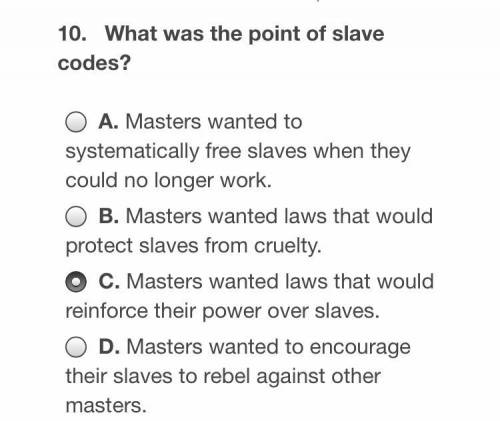 What was the point of slave codes?