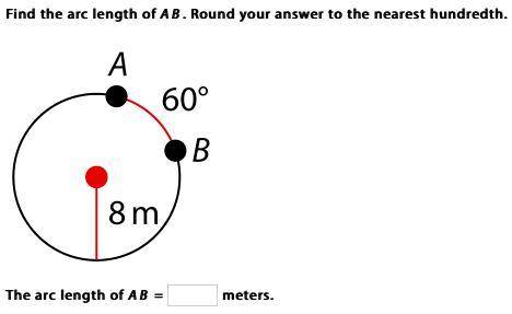 Find the arc length of AB. Round your answer to the nearest hundredth. !no absurd answers please! :