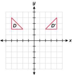 Which describes how triangle D was transformed to result in similar triangle D'? A. Dilation B. Rota