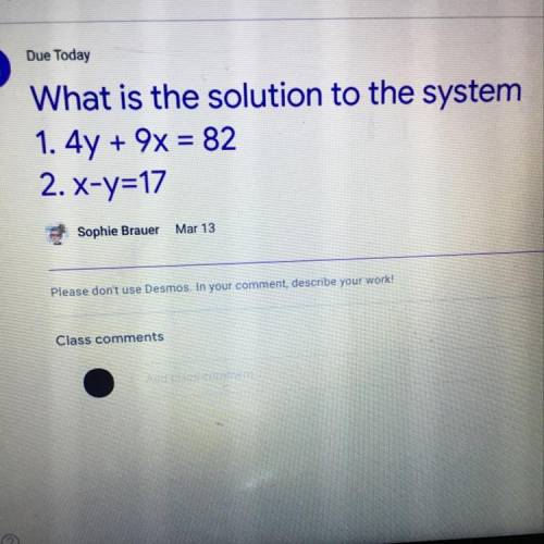 What is the solution of the system?