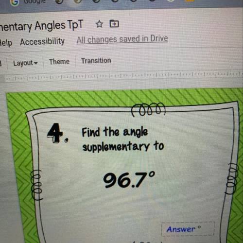 What's the supplimentary angle ?