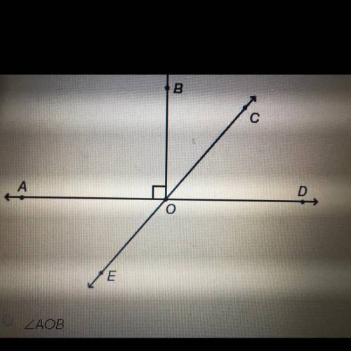 Which angle is complementary to