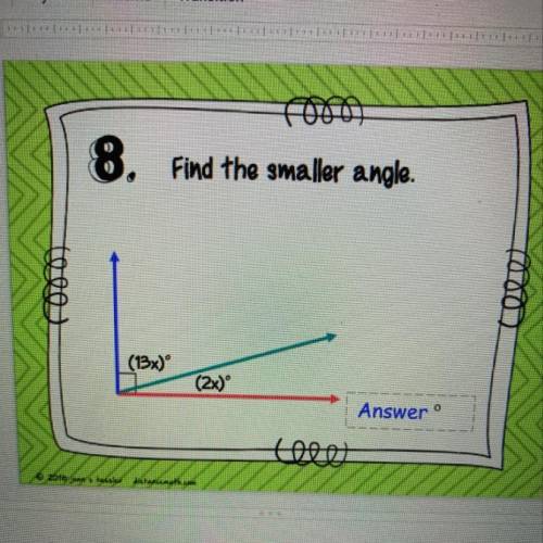 What's the snaller angle?