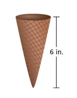The volume of the cone shown is 6 cubic inches. What is the height of a cone with the same base diam