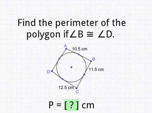 (25 points) Find the perimeter of the polygon if B = D