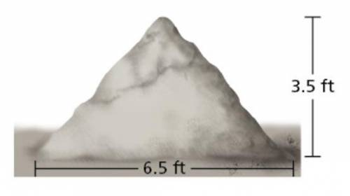 One cubic foot of sand weighs about 90 pounds. Approximate the weight of the cone-shaped pile of san