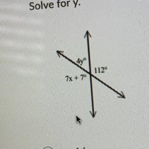 Solve for y using this angle