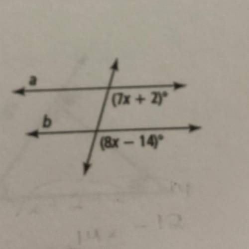 Find the value of x for which A ll B.