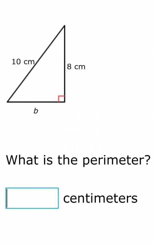 What is the perimeter of the triangle above.
