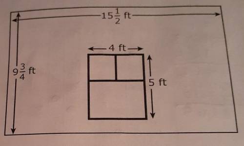 The diagram below shows a wall with awindow in Alejandra's room.Alejandra plans to cover the wall wi