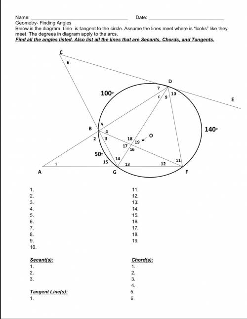 Can somebody help with this please? Below is the diagram. Line is tangent to the circle. Assume the
