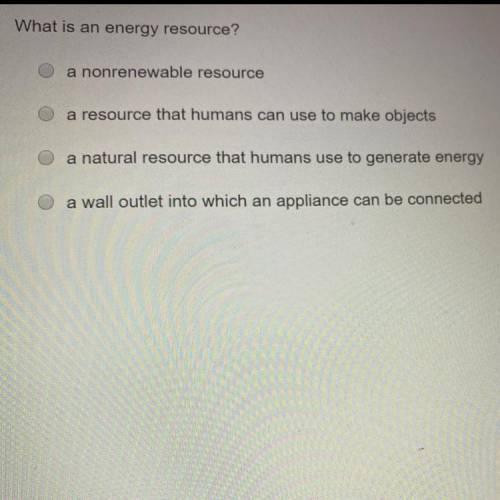 What is an energy resource
