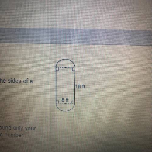 Two semicircles are attached to the sides of a rectangle as shown What is the area of this figure? U