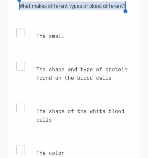 What makes different types of blood different?