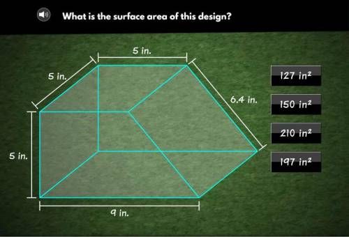 HELPPP PLEASE 20 POINTS What is the surface area of this design?