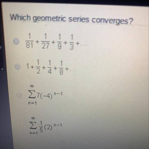 Which geometric series converges ?