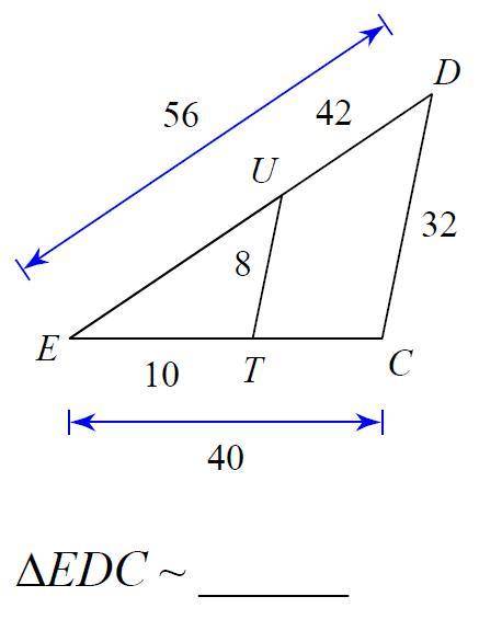 How are these triangles similar? 1) SSS similarity 2) SAS similarity 3) AA similarity