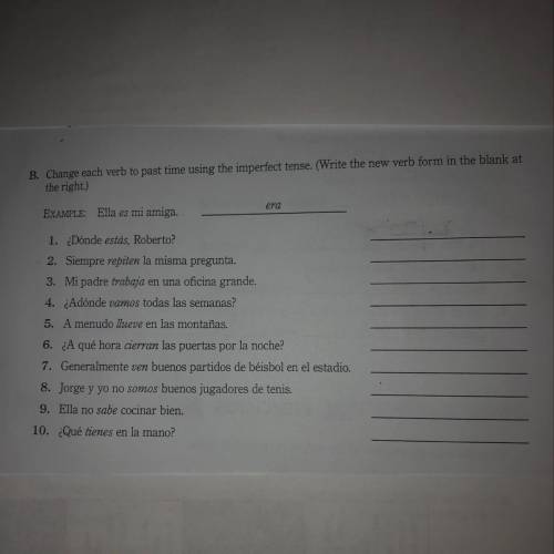 I need help on these spanish questions please