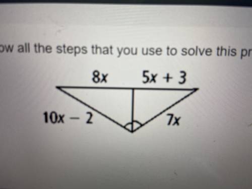 Solve for x  QUICK HELP