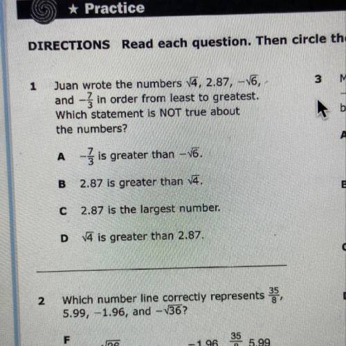 I need help with number 1 :(((